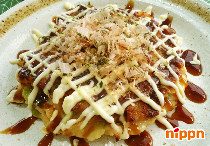 天ぷら粉のお好み焼き